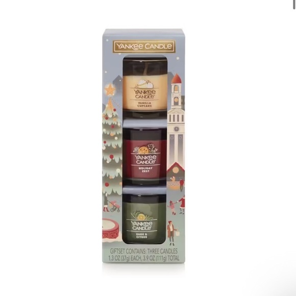 Yankee Candle Trio Set - Vanilla, Holiday, Sage, NWT - Picture 2 of 3